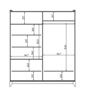 Шкаф для одежды Сабрина (ММ-302-01/04) с зеркалами в Талице - talica.mebel24.online | фото 2
