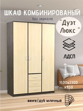 Шкаф комбинированный Дуэт Люкс без зеркала в Талице - talica.mebel24.online | фото 1