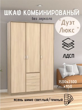 Шкаф комбинированный Дуэт Люкс без зеркала в Талице - talica.mebel24.online | фото 3