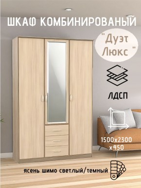 Шкаф комбинированный Дуэт Люкс с зеркалом в Талице - talica.mebel24.online | фото 5