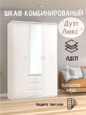 Шкаф комбинированный Дуэт Люкс с зеркалом в Талице - talica.mebel24.online | фото 7