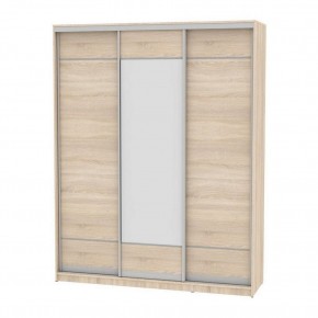 Шкаф-купе B-220х180х60-3 "Белла" (D7D8D7) в Талице - talica.mebel24.online | фото