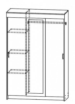 Шкаф-купе Бассо 1300 (Венге/Дуб белфорд) в Талице - talica.mebel24.online | фото 2