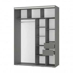 Шкаф-купе Крафт-6 1.6 м ШКК-06 (графит) в Талице - talica.mebel24.online | фото 2