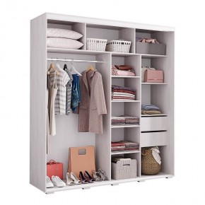 Шкаф-купе Крафт-7 ясень белый в Талице - talica.mebel24.online | фото 3