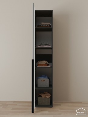 Шкаф Linnea MHR-1-2 2050х400х510 (Графит-М 11.1.25) в Талице - talica.mebel24.online | фото 4