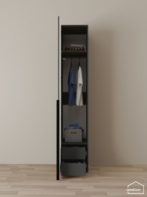 Шкаф Linnea MHR-1-3 2050х400х510 (Графит-М 11.1.25) в Талице - talica.mebel24.online | фото 3