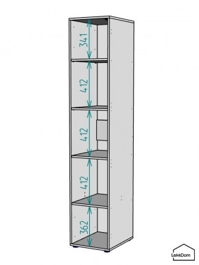 Шкаф Linnea MHR-1PO-2 2050х400х510 (Белый-М 11.1.1) в Талице - talica.mebel24.online | фото 3