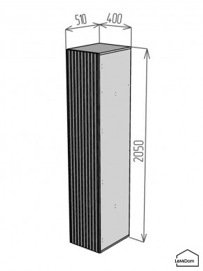 Шкаф Linnea MHR-1PO-4 2050х400х510 (Белый-М 11.1.2) в Талице - talica.mebel24.online | фото 2