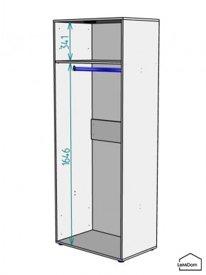 Шкаф Linnea MHR-2PO 2050х800х510 (Белый-М 11.1.2) в Талице - talica.mebel24.online | фото 3