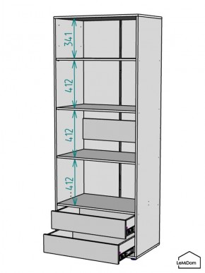 Шкаф Linnea MHR-2PO-4 2050х800х510 (Белый-М 11.1.2) в Талице - talica.mebel24.online | фото 3