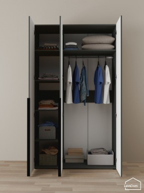 Шкаф Linnea MHR-3-1 2050х1200х510 (Графит-М 11.1.25) в Талице - talica.mebel24.online | фото 4