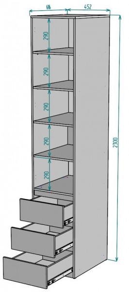 Шкаф Мальта H161 в Талице - talica.mebel24.online | фото 2