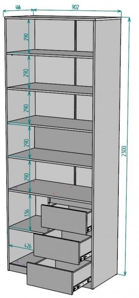 Шкаф Мальта H190 в Талице - talica.mebel24.online | фото 2