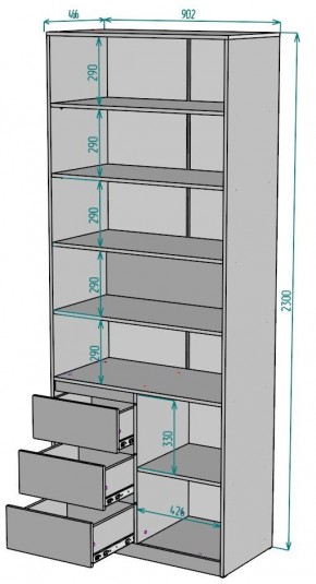 Шкаф Мальта H191 в Талице - talica.mebel24.online | фото 2