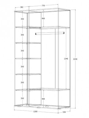 Шкаф Норден 1200 (Белый текстурный) в Талице - talica.mebel24.online | фото 3