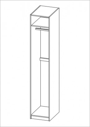 Шкаф ПЕГАС однодверный с рамочным фасадом, цвет белый в Талице - talica.mebel24.online | фото 3