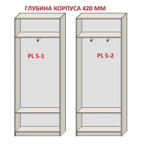 Шкаф распашной серия «ЗЕВС» (PL3/С1/PL2) Серый камень/Небраска натуральный в Талице - talica.mebel24.online | фото 8