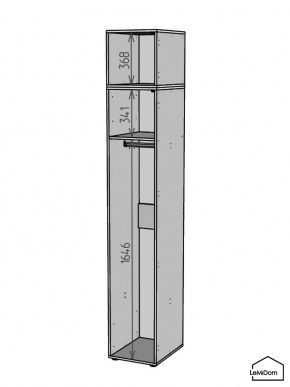 Шкаф с антресолью Linnea MHR-1A-1 2450х400х510 (Белый-М 11.1.1) в Талице - talica.mebel24.online | фото 3