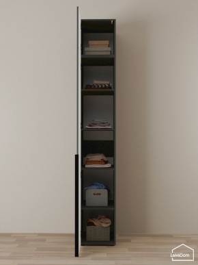 Шкаф с антресолью Linnea MHR-1A-2 2450х400х510 (Графит-М 11.1.25) в Талице - talica.mebel24.online | фото 4