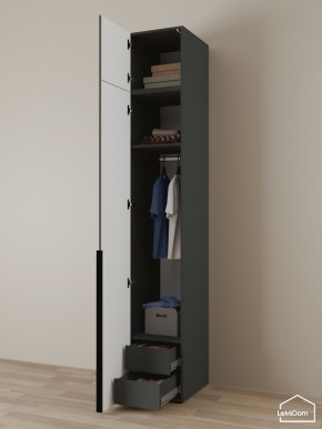Шкаф с антресолью Linnea MHR-1A-3 2450х400х510 (Графит-М 11.1.25) в Талице - talica.mebel24.online | фото 5