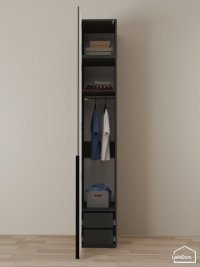 Шкаф с антресолью Linnea MHR-1A-3 2450х400х510 (Графит-М 11.1.25) в Талице - talica.mebel24.online | фото 6
