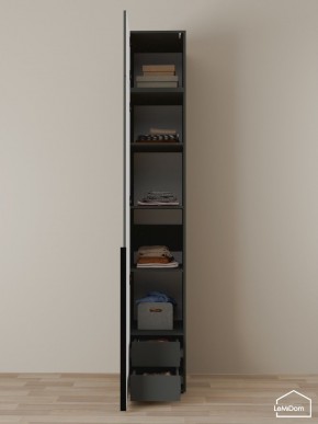 Шкаф с антресолью Linnea MHR-1A-4 2450х400х510 (Графит-М 11.1.25) в Талице - talica.mebel24.online | фото 4