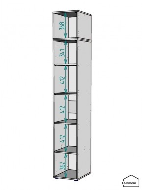 Шкаф с антресолью Linnea MHR-1POA-2 2450х400х510 (Белый-М 11.1.1) в Талице - talica.mebel24.online | фото 3