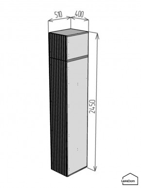 Шкаф с антресолью Linnea MHR-1POA-3 2450х400х510 (Белый-М 11.1.2) в Талице - talica.mebel24.online | фото 2