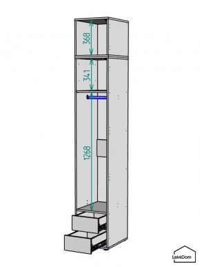 Шкаф с антресолью Linnea MHR-1POA-3 2450х400х510 (Белый-М 11.1.2) в Талице - talica.mebel24.online | фото 3