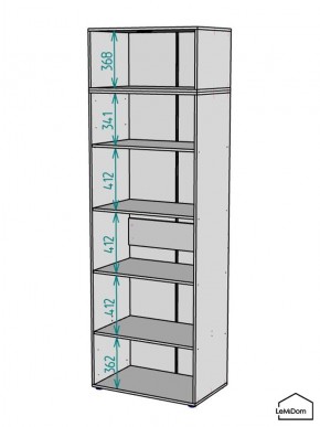 Шкаф с антресолью Linnea MHR-2A-2 2450х800х510 (Белый-М 11.1.1) в Талице - talica.mebel24.online | фото 3