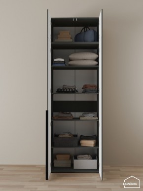 Шкаф с антресолью Linnea MHR-2A-2 2450х800х510 (Графит-М 11.1.25) в Талице - talica.mebel24.online | фото 4