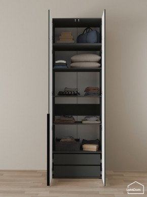 Шкаф с антресолью Linnea MHR-2A-3 2450х800х510 (Графит-М 11.1.25) в Талице - talica.mebel24.online | фото 5