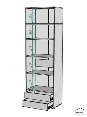 Шкаф с антресолью Linnea MHR-2A-4 2450х800х510 (Белый-М 11.1.1) в Талице - talica.mebel24.online | фото 3