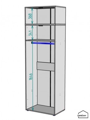 Шкаф с антресолью Linnea MHR-2POA-1 2450х800х510 (Белый-М 11.1.1) в Талице - talica.mebel24.online | фото 3