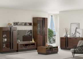 МАГНОЛИЯ Шкаф-стекло низкий (Дерево/орех) в Талице - talica.mebel24.online | фото 3