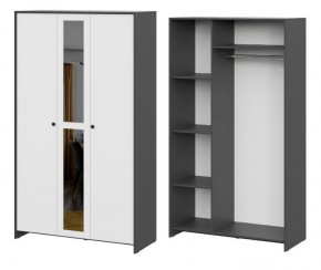 Шкаф трехстворчатый "Дольче" (графит/белый) в Талице - talica.mebel24.online | фото