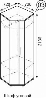 Шкаф угловой Ното в Талице - talica.mebel24.online | фото 3