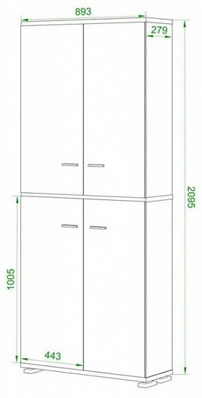 Шкаф-витрина Домино ПУ-30-3-ФС в Талице - talica.mebel24.online | фото 2