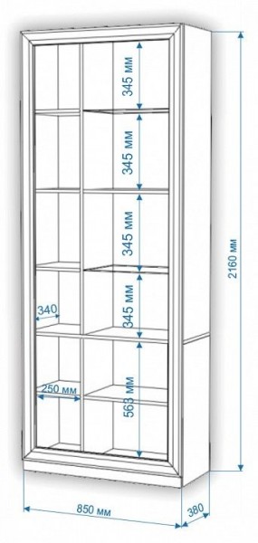 Шкаф-витрина Нобиле ШВтВ-ФСД-ФГК в Талице - talica.mebel24.online | фото 3