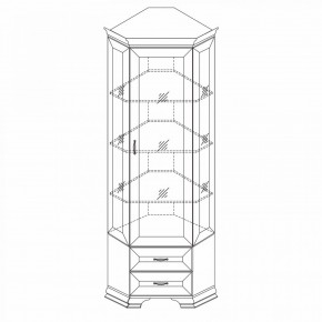 Шкаф-витрина угловой Сиена в Талице - talica.mebel24.online | фото 2