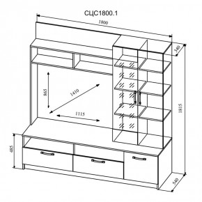 СОФИ Гостиная (модульная) дуб сонома/белый глянец в Талице - talica.mebel24.online | фото 9