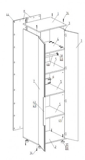 Спальный гарнитур "Лео" (модульный) в Талице - talica.mebel24.online | фото 11