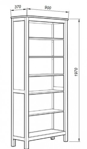 Стеллаж 00 Кантри, массив сосны, цвет белый в Талице - talica.mebel24.online | фото 3