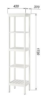 Стеллаж 420 Кантри, массив сосны, цвет белый в Талице - talica.mebel24.online | фото 3