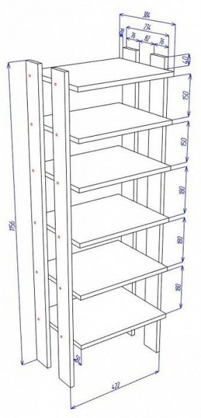 Стеллаж для обуви Cross СТЕЛ1 в Талице - talica.mebel24.online | фото 3