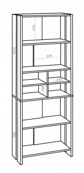 Стеллаж Домино Lite СТЛ-ОВХ В в Талице - talica.mebel24.online | фото 2