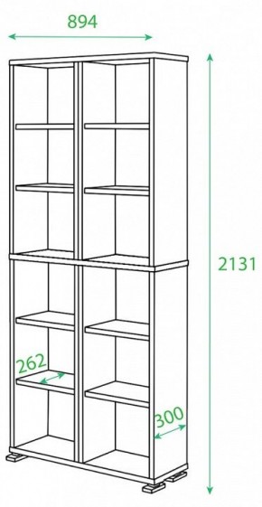 Стеллаж Домино ПУ-30-1 в Талице - talica.mebel24.online | фото 2