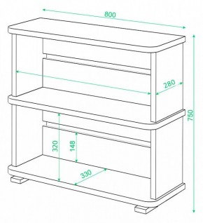 Стеллаж Домино СБ-25/2 в Талице - talica.mebel24.online | фото 3