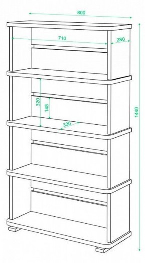 Стеллаж Домино СБ-25/4 в Талице - talica.mebel24.online | фото 3